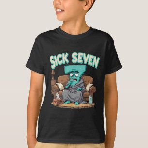 Retro Sick Seven 67 Halloween Nummer Design T Shirt