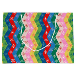 Retro sicksack Chevron Snöflingemönster