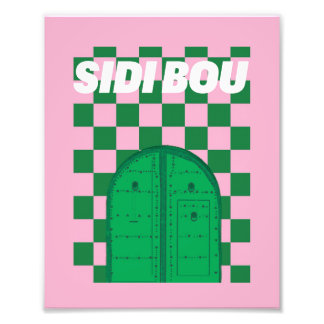 Retro Sidi Bou Said Fototryck