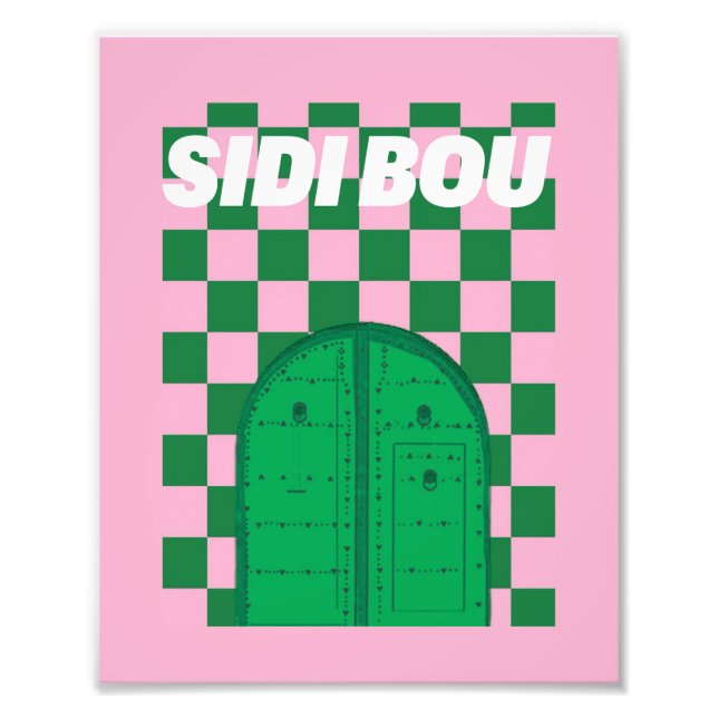 Retro Sidi Bou Said Fototryck (Framsidan)
