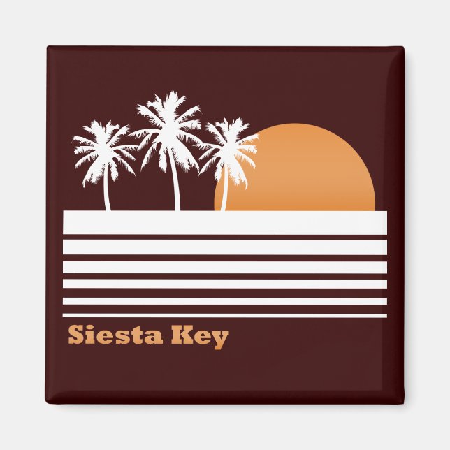 Retro Siesta Nyckel Magnet (Framsidan)