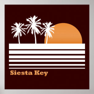 Retro Siestanyckelaffisch Poster