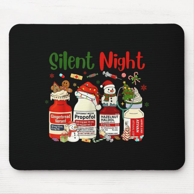 Retro Silent Night Xmas Nurse Christmas Doctor Er  Musmatta (Framsidan)