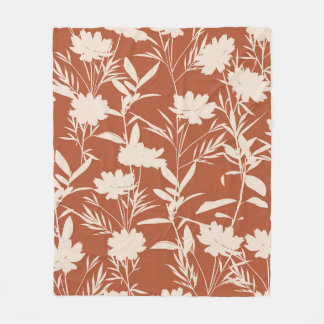 Retro silhouette-blommor, sömlös mönster i fleecefilt
