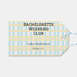 RETRO SILLBRUDSVECKEND KLUBB BLÅ GUL DATUM PRESENTETIKETT