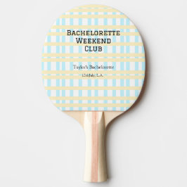 RETRO SILLBRUDSVECKOÄNDSKLUBB BLÅ GUL DATUM PINGISRACKET