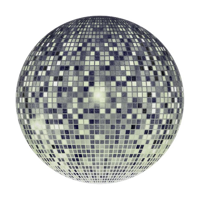 Retro Silver Disco Boll Skärbräda (Framsidan)