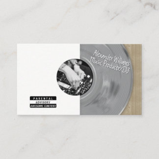 Retro Silver II Vinylskiva Musikproducent DJ Visitkort