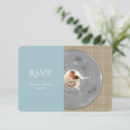 Retro Silver Musik Vinylskiva Bröllop OSA Kort