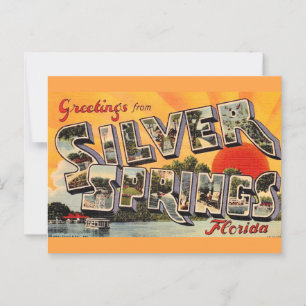 Retro Silver Springs-attraktion Vykort
