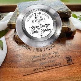 Retro Silver Vinyl Record Music Theme Bröllop Arch