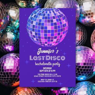 Retro Sista Disco 70-tal Glans och Glamour Sjungmö Inbjudningar