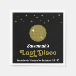 Retro Sista Disco Bröllop Brud Bröllopsfest Pappersservett