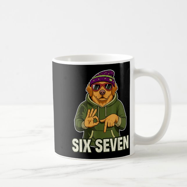 Retro Six Seven Golden Retriever Graphic Gift Men  Kaffemugg (Höger)