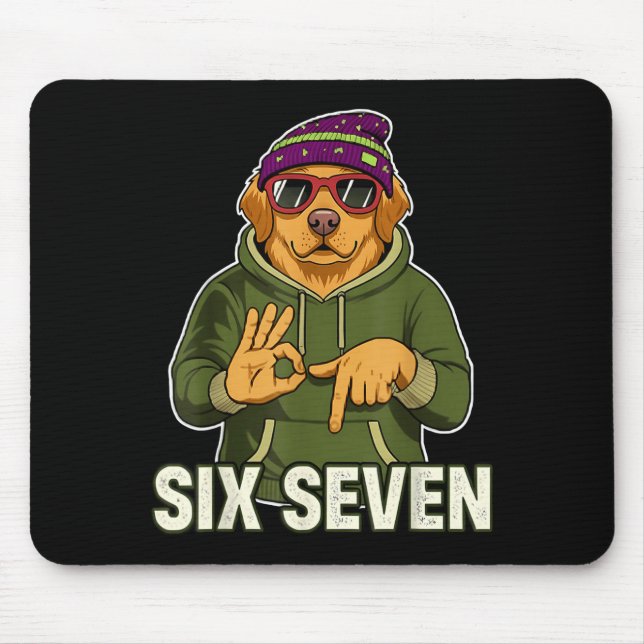 Retro Six Seven Golden Retriever Graphic Gift Men  Musmatta (Framsidan)