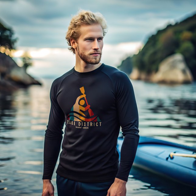 Retro Sjö distriktet Kayaking T Shirt (Skapare uppladdad)