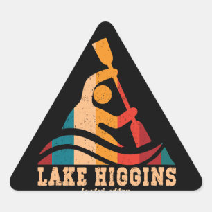 Retro Sjö Higgins Kayaking Triangelformat Klistermärke