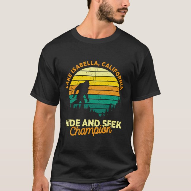Retro Sjö Isabella California Big Foot Souvenir T Shirt (Framsida)