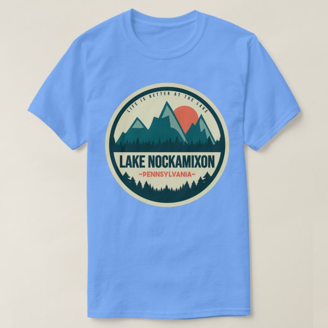 Retro Sjö Nockamixon Pennsylvania T Shirt (Design framsida)