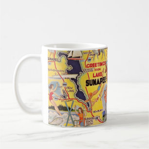 Retro Sjö Sunapee NH Kaffemugg