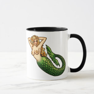 Retro sjöjungfru mugg