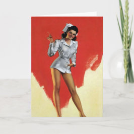 Retro sjukförsäkringskort helgkort