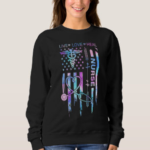 Retro Sjuksköterska Färgrik Sjuksköterska Liv Sjuk T Shirt