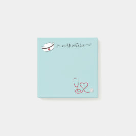 Retro sjuksköterska post-it block