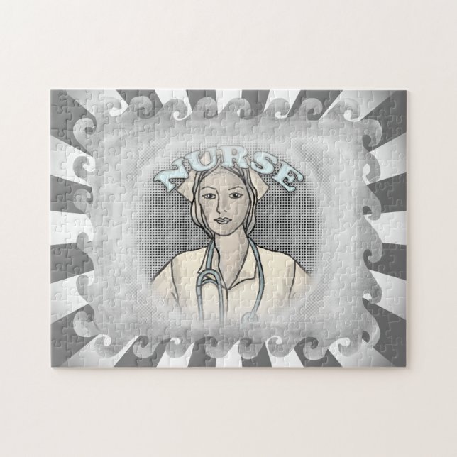 Retro-sjuksköterska Pussel (Horisontell)