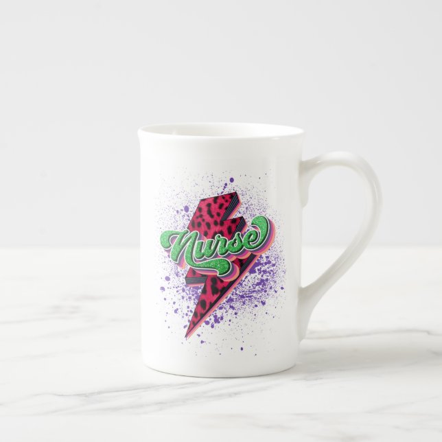 Retro-sjuksköterskans publiceringsdesign, sjukförs benporslin mugg (Höger)