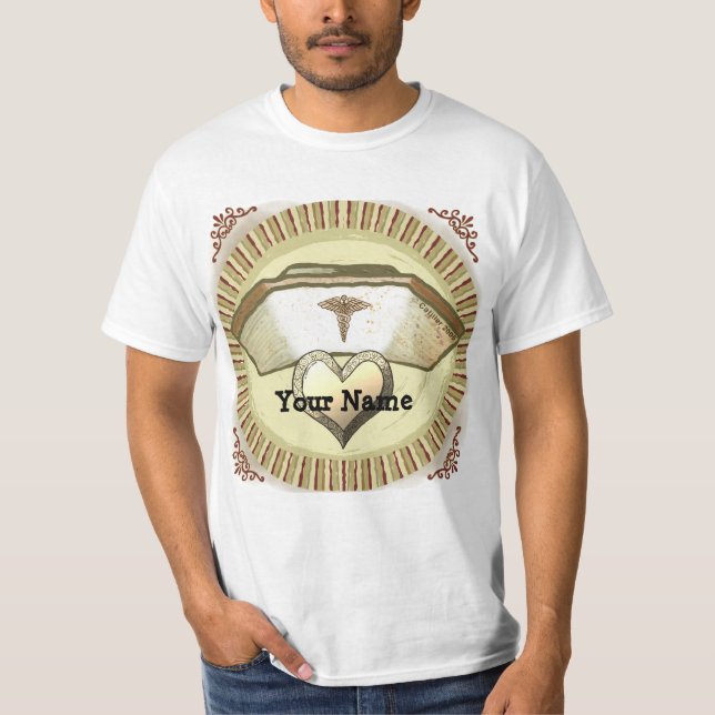 Retro Sjuksköterskemössa T Shirt (Framsida)