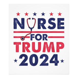 Retro sjuksköterskor för trump 2024 America Stars Fototryck