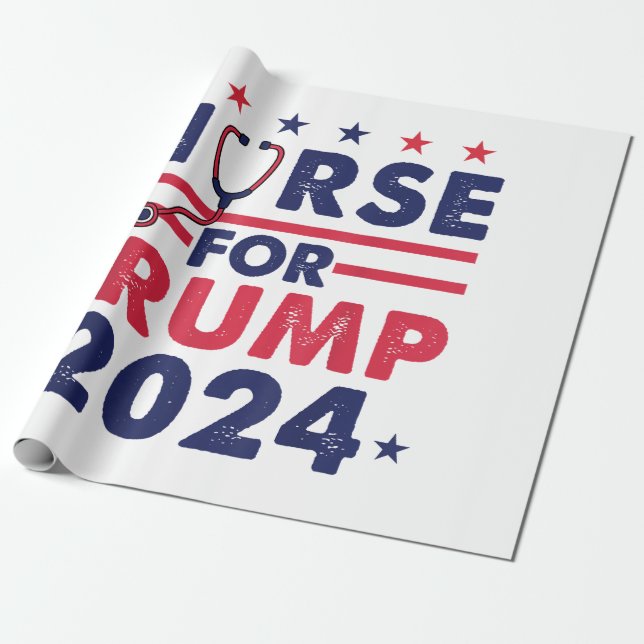 Retro sjuksköterskor för trump 2024 America Stars  Presentpapper (Utrullad)