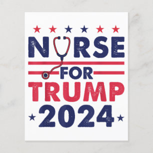 Retro Sjuksköterskor För Trump 2024 Amerika Stjärn
