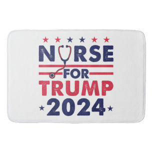 Retro Sjuksköterskor För Trump 2024 Amerika Stjärn Badrumsmatta