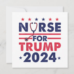 Retro Sjuksköterskor För Trump 2024 Amerika Stjärn Inbjudningar