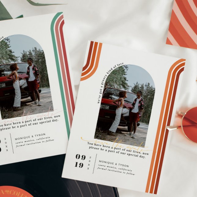 Retro Sjuttio | Valfångst Foto Spara Datum Datumet (Skapare uppladdad)