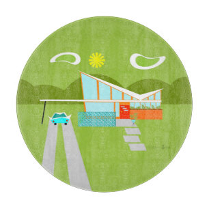 Retro skärbräda för Palm Spring husexponeringsg