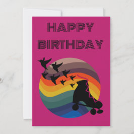 Retro Skate-fri Julkort