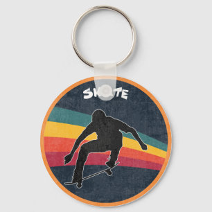 Retro Skate Skater 80s Skateboarder Skateboarding Nyckelring