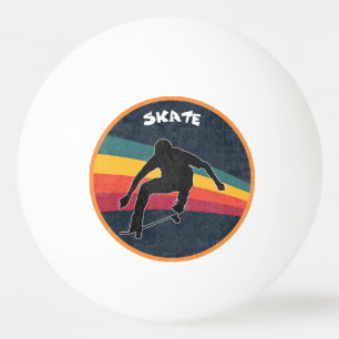 Retro Skate Skater 80s Skateboarder Skateboarding Pingisboll