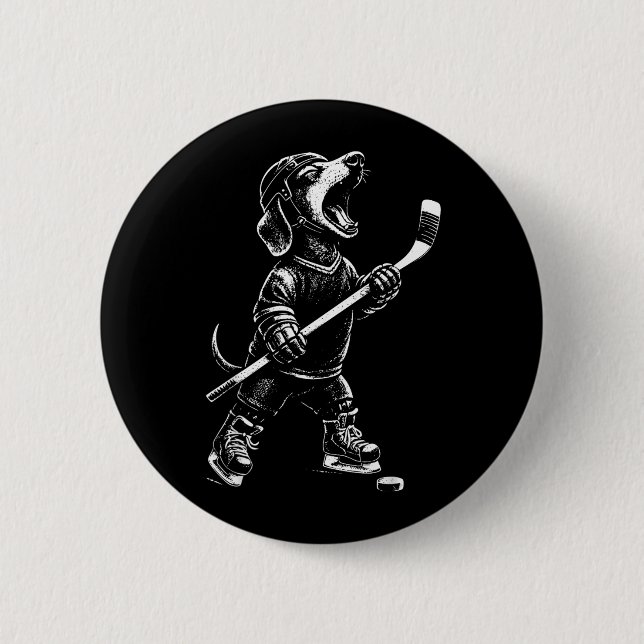 Retro Skate Skjut Poäng Citat Ishockey Present Knapp (Framsida)