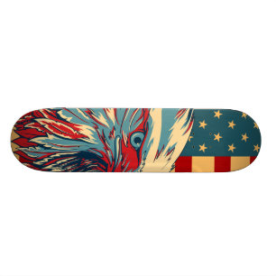 Retro Skateboard för flagga för amerikanPariotic