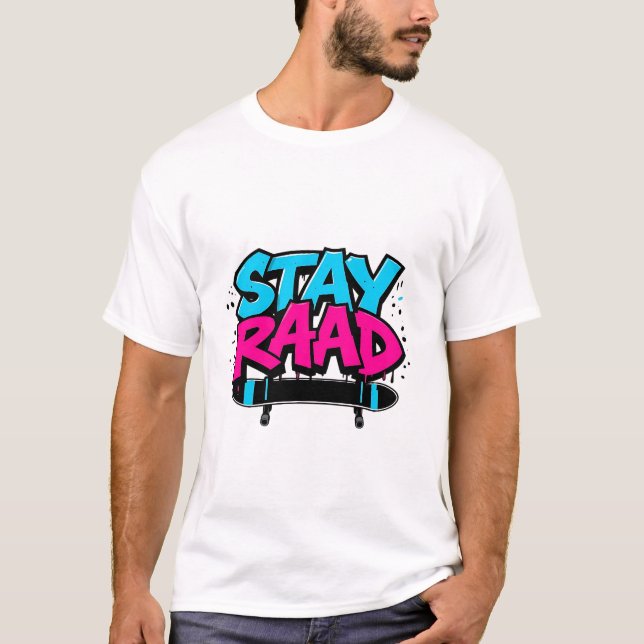 Retro Skateboard-ikon - håll stillastående T-Shirt (Framsida)