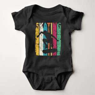 Retro Skateboard-jump Skalet Silhouette T Shirt