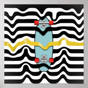 Retro Skateboard Poster