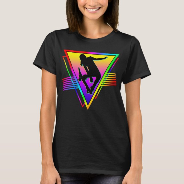 Retro Skateboardåkare Skateboardåkare T Shirt (Framsida)