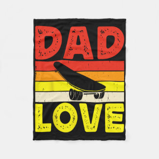 Retro Skateboarding Silhouette Skateboarder Skate  Fleecefilt