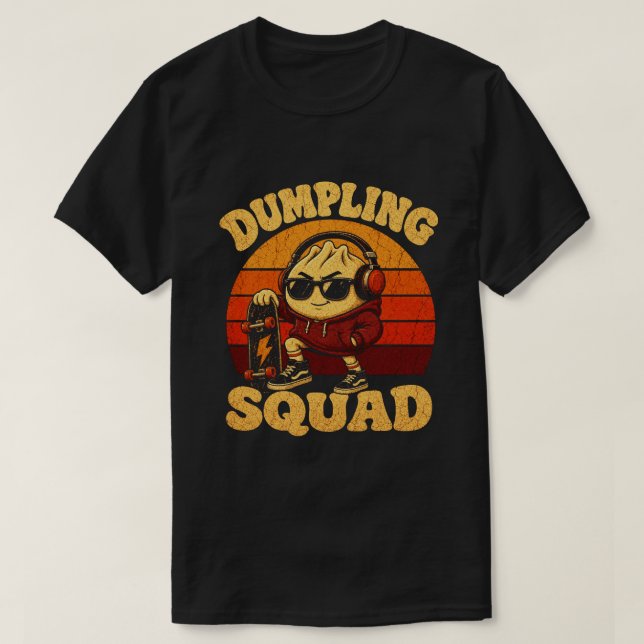 Retro Skater Dumplinggäng Retro Grafisk T-shirt (Design framsida)