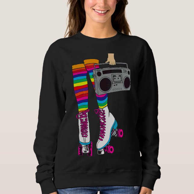 Retro Skating Rink A 80's Rollerblading for Girl T Shirt (Framsida)